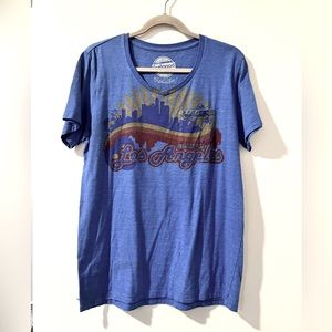 Men's Feel Good Blue Marl Los Angeles V-Neck Sz. M *EUC* MSRP: $59+tax